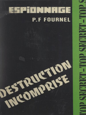 cover image of Destruction incomprise